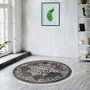 Conceptum Alfombra de 180 x 180 cm Gris y Blanco